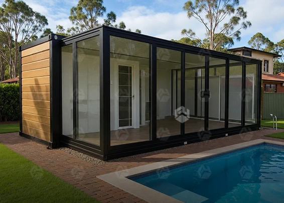Glass Curtain Wall Expandable House